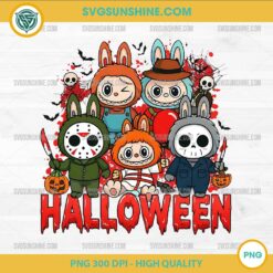 Labubu Halloween PNG Cute Horror Characters Design for Sublimation and Crafts