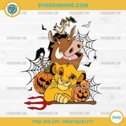 Lion King Halloween PNG – Simba, Timon & Pumbaa Halloween PNG Design