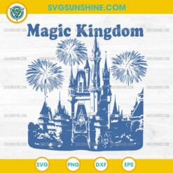 Magic Kingdom Castle SVG PNG with Disney Fireworks Cutting File