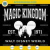 Magic Kingdom Est. 1971 SVG PNG Walt Disney World Castle Mickey Silhouette