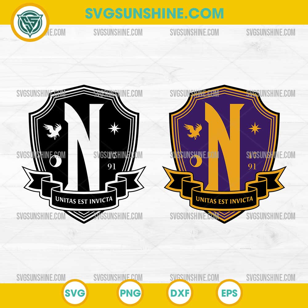 Nevermore Academy Emblem SVG PNG DXF EPS – Wednesday Addams Season 2 Cricut Design