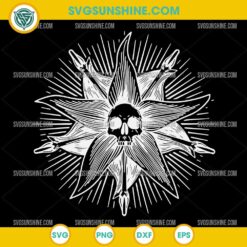 Nightshade Society SVG – Wednesday Addams Skull Flower PNG DXF EPS
