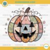 Patchwork Pumpkin PNG Cute Fall Pumpkin with Bow Design for Sublimation and Crafts