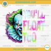 Pennywise You Will Float Too PNG IT Horror Clown Design