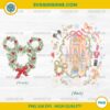 Premium Disney Christmas Wreath Castle PNG – 2 Designs