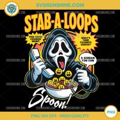 Stab-A-Loops Ghostface PNG Horror Cereal Box Parody Clipart