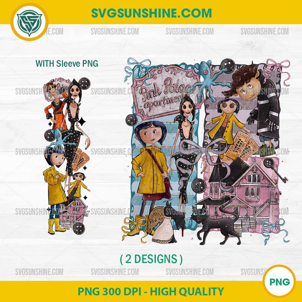 Coraline Pink Palace PNG Bundle Coraline Movie Digital Art