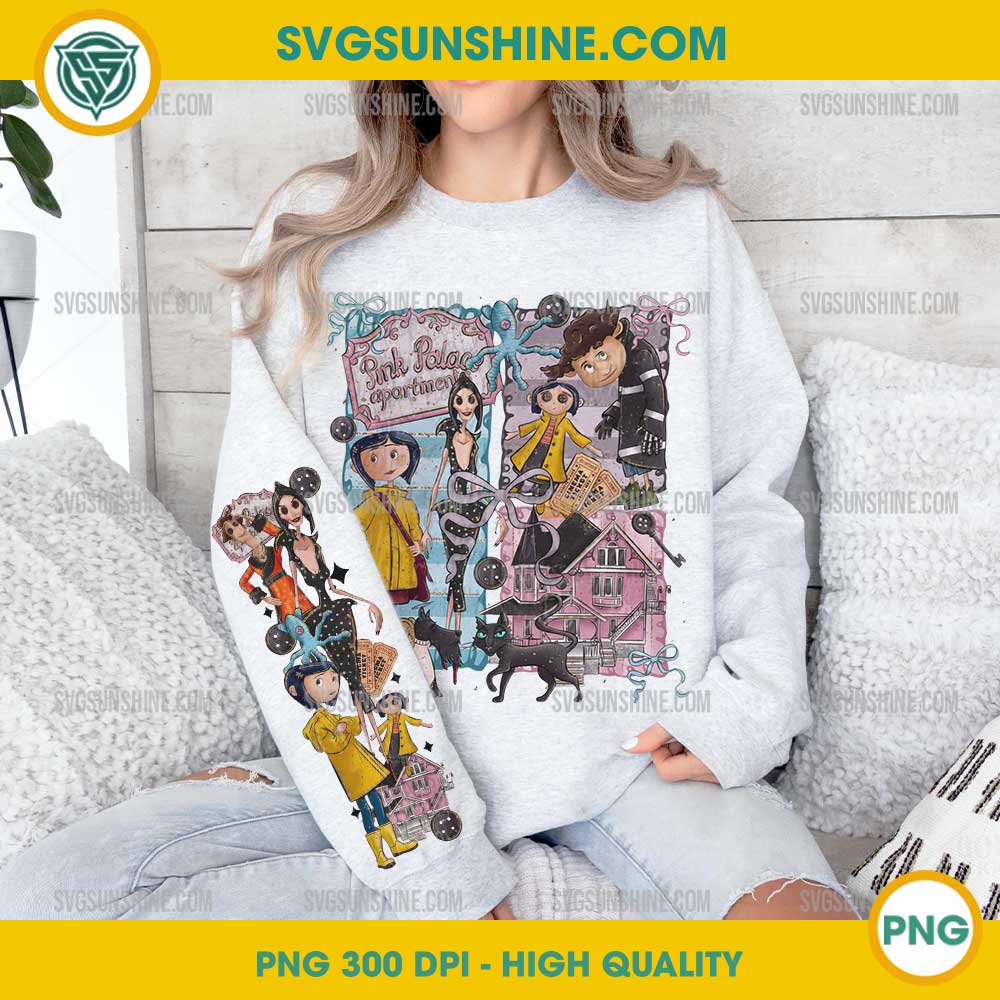 Coraline Pink Palace PNG Shirt Mockup Coraline Movie Design