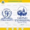 Grand Floridian SVG Disney Resort & Spa inspired crest and resort illustration design