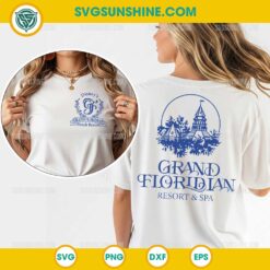 Grand Floridian SVG Disney Resort shirt mockup front and back design