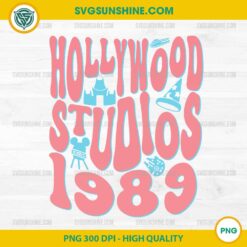 Hollywood Studios 1989 PNG retro Disney design for Cricut and Silhouette