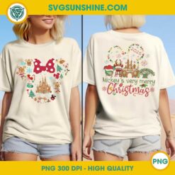 Mickeys Very Merry Christmas PNG on T-shirt – Disney Christmas PNG 2 Designs