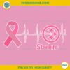 Pittsburgh Steelers Breast Cancer Awareness PNG with pink ribbon heartbeat football design