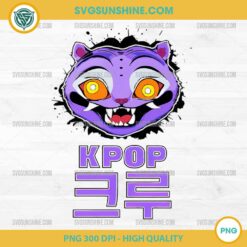 Purple Tiger Kpop Demon Hunters PNG Derpy Tiger digital download