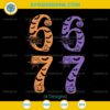 6 7 Halloween SVG, Spooky Six Seven Pumpkin Bat Spiderweb SVG Cut File