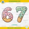 6 7 Ice Cream PNG, Six Seven Meme PNG, Ice Cream Drip Number Design for Sublimation