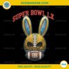Bad Bunny Football Helmet PNG, Super Bowl LX PNG, Bunny Mask Digital Design
