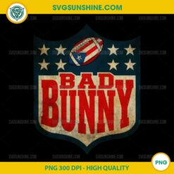 Bad Bunny NFL Football PNG | Puerto Rico Bad Bunny Super Bowl PNG | Funny Game Day PNG for Cricut