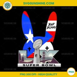 Bad Bunny Super Bowl LX Logo PNG | NFL Super Bowl 2026 Bad Bunny PNG