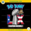 Bad Bunny Super Bowl LX PNG, NFL Super Bowl 2026 Bad Bunny Logo PNG, High Quality Digital Download