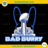 Bad Bunny Super Bowl Trophy PNG, Blue Bunny Football PNG, Super Bowl Digital Design