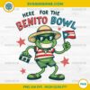 Benito Bowl Frog With Puerto Rican Flag PNG, Bad Bunny Frog Super Bowl LX 2026 PNG, Puerto Rican Football Clipart