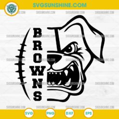 Cleveland Browns SVG, Browns Bulldog Football SVG, Dog Pound Fan Cut File