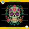 Day of The Dead Skull PNG, Dia De Los Muertos PNG, Sugar Skull Clipart for Sublimation