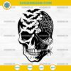 Halloween Skull SVG, Skull with Bats and Spider Web SVG, Spooky Skull SVG Cut File