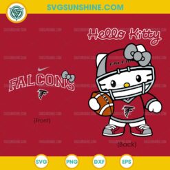 Hello Kitty Atlanta Falcons SVG PNG DXF EPS Cute NFL Football Cut File