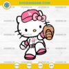 Pink Hello Kitty Dodgers Baseball SVG for Cricut