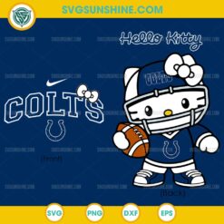 Hello Kitty Indianapolis Colts SVG PNG DXF EPS Cute NFL Football Cut File