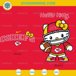 Hello Kitty Kansas City Chiefs SVG PNG DXF EPS Cute NFL Football Cut File