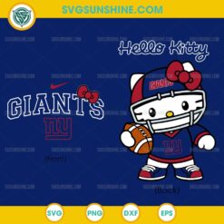 Hello Kitty New York Giants SVG PNG DXF EPS Cute NFL Football Cut File