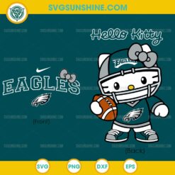 Hello Kitty Philadelphia Eagles SVG PNG DXF EPS Cute NFL Football Cut File