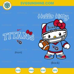 Hello Kitty Tennessee Titans SVG PNG DXF EPS Cute NFL Football Cut File