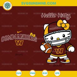 Hello Kitty Washington Commanders SVG PNG DXF EPS Cute NFL Football Cut File