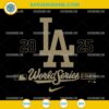 LA Dodgers World Series 2025 SVG Gold Edition digital design for Cricut and Silhouette