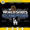 LA Dodgers World Series Champions 2025 SVG design for Cricut and Silhouette