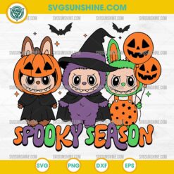 Labubu Halloween Spooky Season SVG Cute Pumpkin Witch