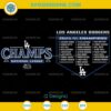 Los Angeles Dodgers 2025 National League Champions SVG and World Series 2025 SVG digital design for Cricut and Silhouette