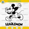 Mickey Running SVG, Funny Lululemon Parody SVG, Fitness Cartoon Cut File