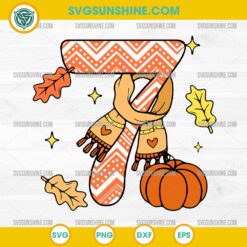 Number 7 Fall SVG Autumn Pumpkin Thanksgiving Design for Cricut and Silhouette