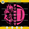 Pink Out Football SVG, Breast Cancer Awareness Football SVG, Fight Cancer Sports SVG Cut File