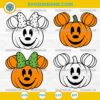 Pumpkin Mouse Halloween SVG, Cute Mickey Minnie Pumpkin SVG, Fall Disney Cut File
