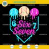 Six Seven Baseball SVG Ice Cream Drip Home Plate Design for Cricut and Silhouette