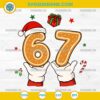 Six Seven Christmas SVG Funny Gingerbread Number Design for Cricut and Silhouette