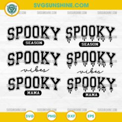 Spooky Season SVG, Spooky Vibes SVG, Spooky Mama SVG Bundle Cut File