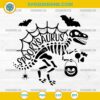 Spookysaurus SVG, Halloween Dinosaur SVG, Spooky T-Rex Skeleton SVG Cut File