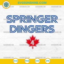 Springer Dingers SVG Toronto Blue Jays George Springer Baseball Cricut Cut File